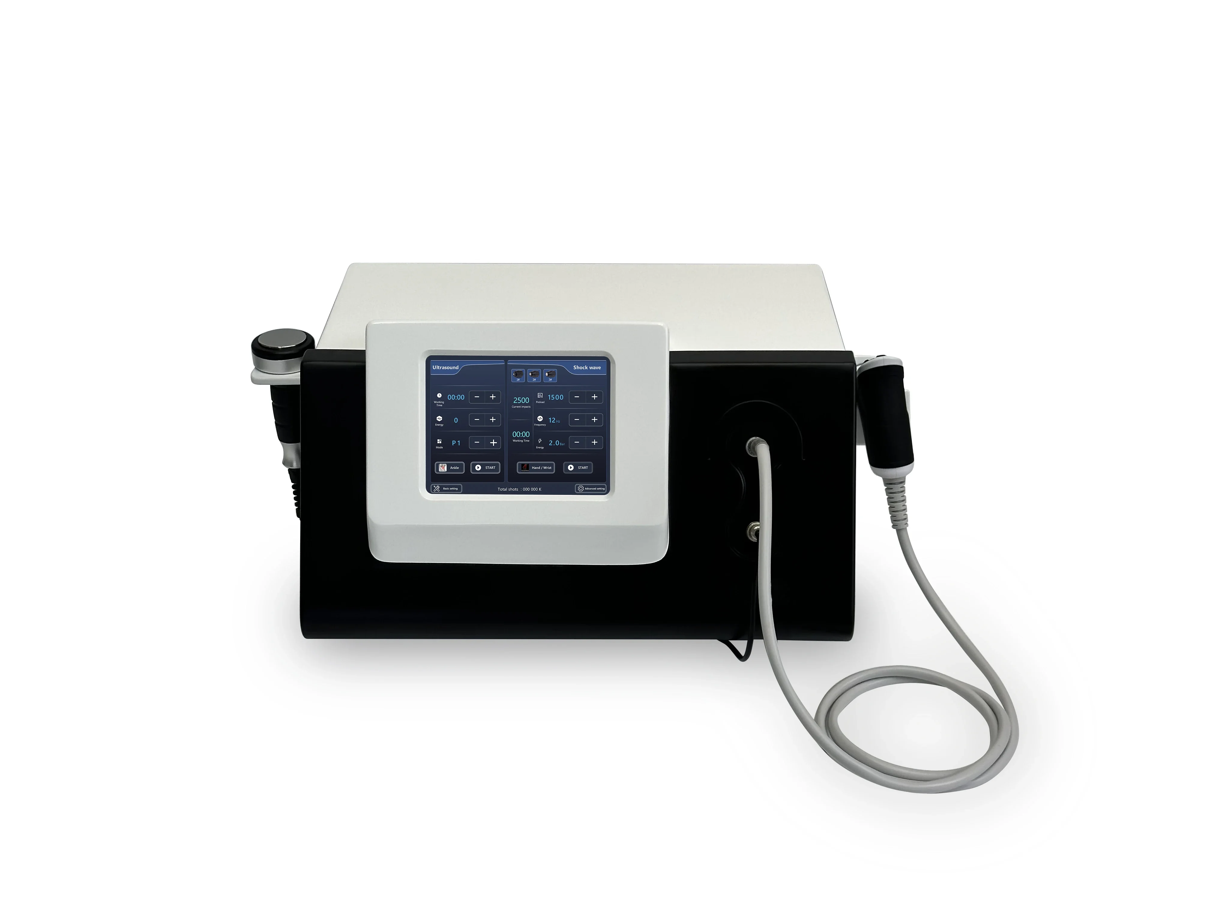 Портативная ультразвуковая терапия 2 в 1 устройство ударопрочной волны давления