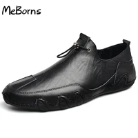 men shoes leather casual high quality loafers flats soft light shoes mens driving footwear fashion sneakers big size 46