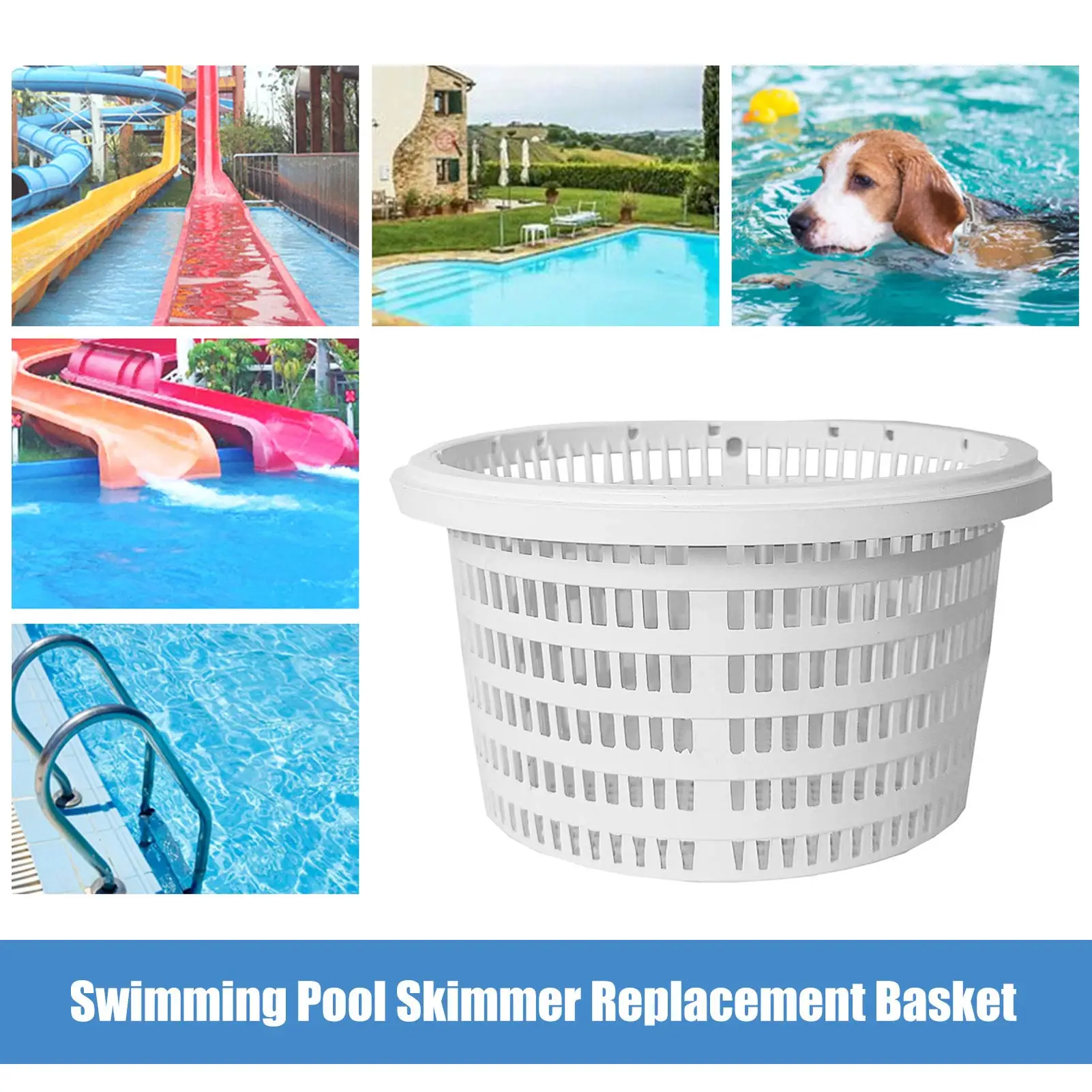 

Pool Filter Basket Replacement Durable Swimming Pools Skimmer Baskets Round Strainer Basket Skim Remove Leaves Bugs Debris