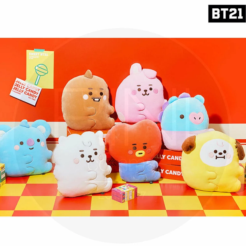 

BTS bt21 Kawaii Anime Kpop Rj Koya Plush Doll Chimmy Tata Cooky Shooky Mang Cartoon Side Throw Pillow Nap Pillow Cushion Gift