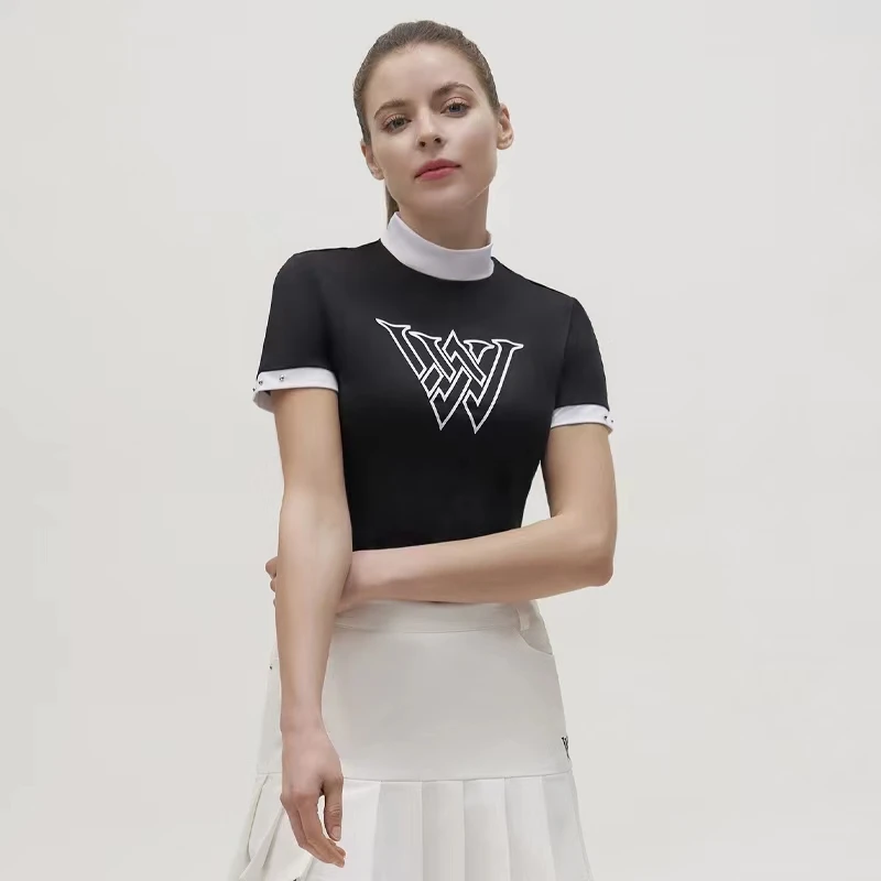 Summer golf ladies outdoor sports short-sleeved POLO shirt breathable quick-drying casual all-match slim T-shirt