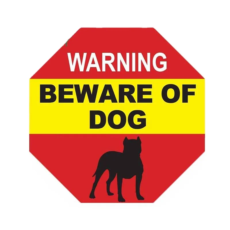 

Creativity Beware Pit Bull Dog Warning Sign Car Stickers PVC Fashion Auto Window Bumper Waterproof Quality Decals Decor