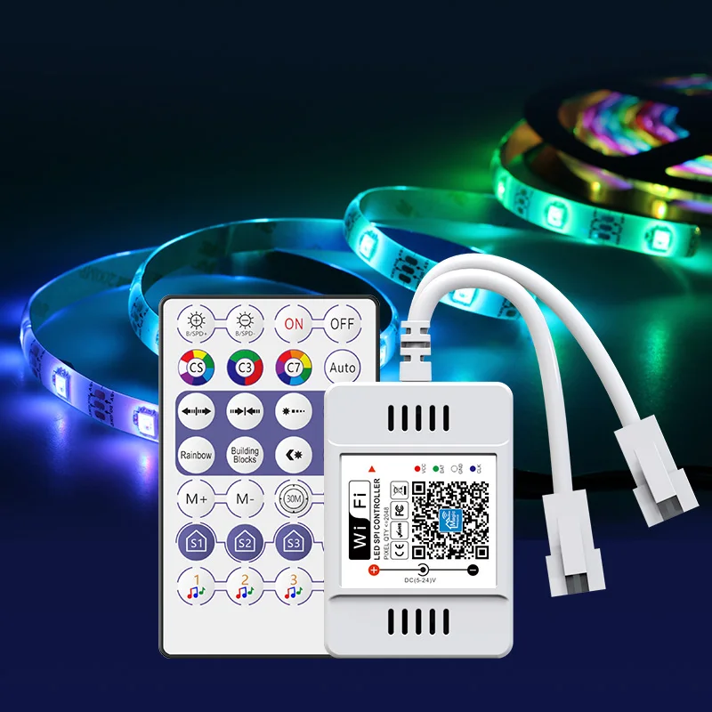 RGB-контроллер для светодиодной ленты WS2811 WS2812B 5 В постоянного тока 12 24 Wi-Fi Pixel rgb LED