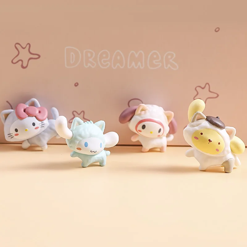 

1-5pcs Big-eared rabbit Yugui dog Ornaments Japanese Healing Office Table Car Home Décor Girls Birthday Gifts