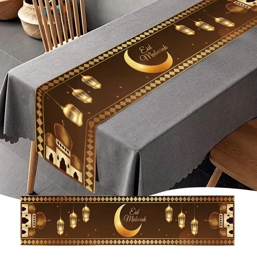 

Ramadan Decor Table Runner EID Mubarak Decor For Home Tablecloth Ramadan Kareem Islamic Muslim Party Eid Al Adha Gifts 35x1 W9M0