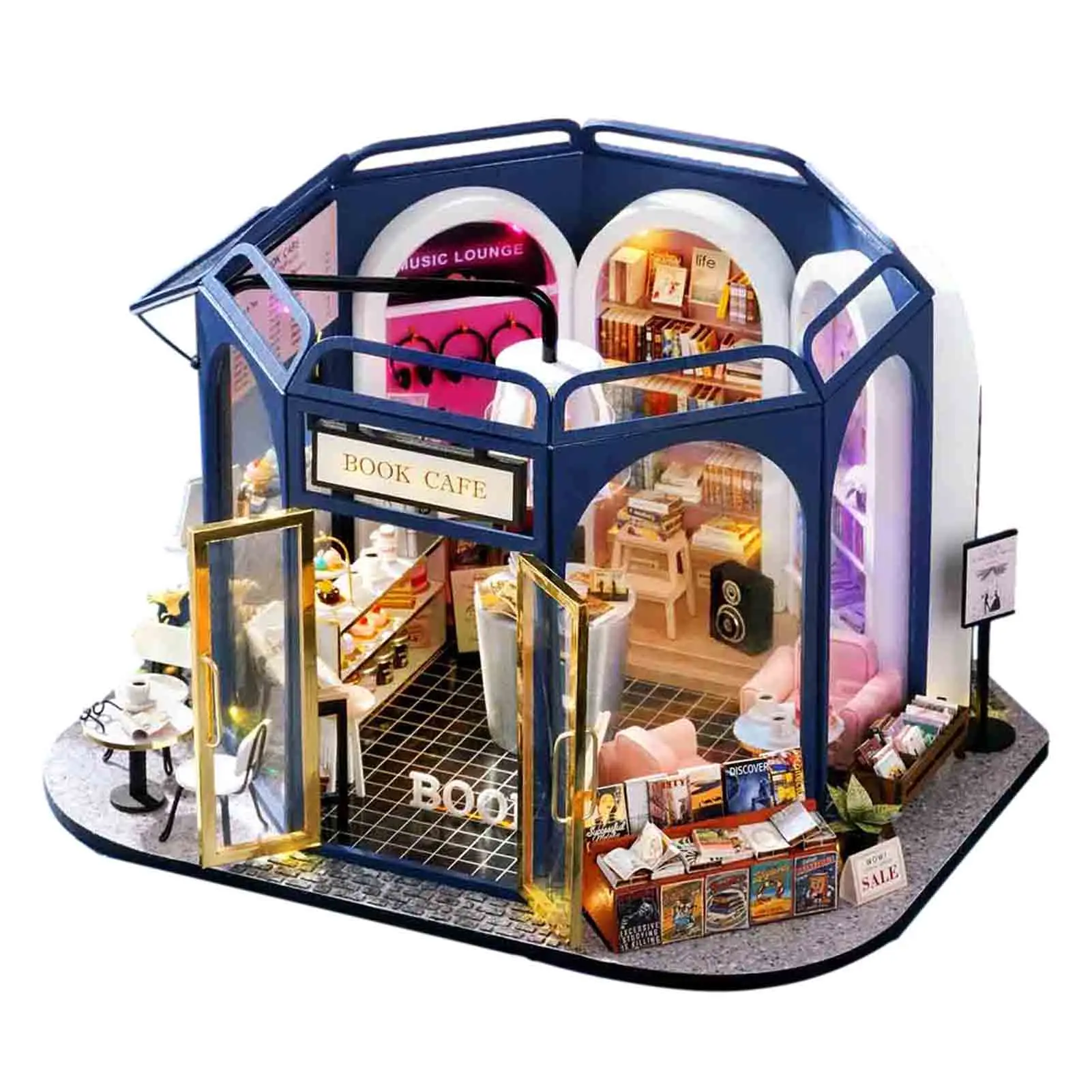 

Miniature House Kit Diy Miniature Dollhouse Kit DIY Dollhouse Miniature With Furniture And LED Light Creative Room For Valentine