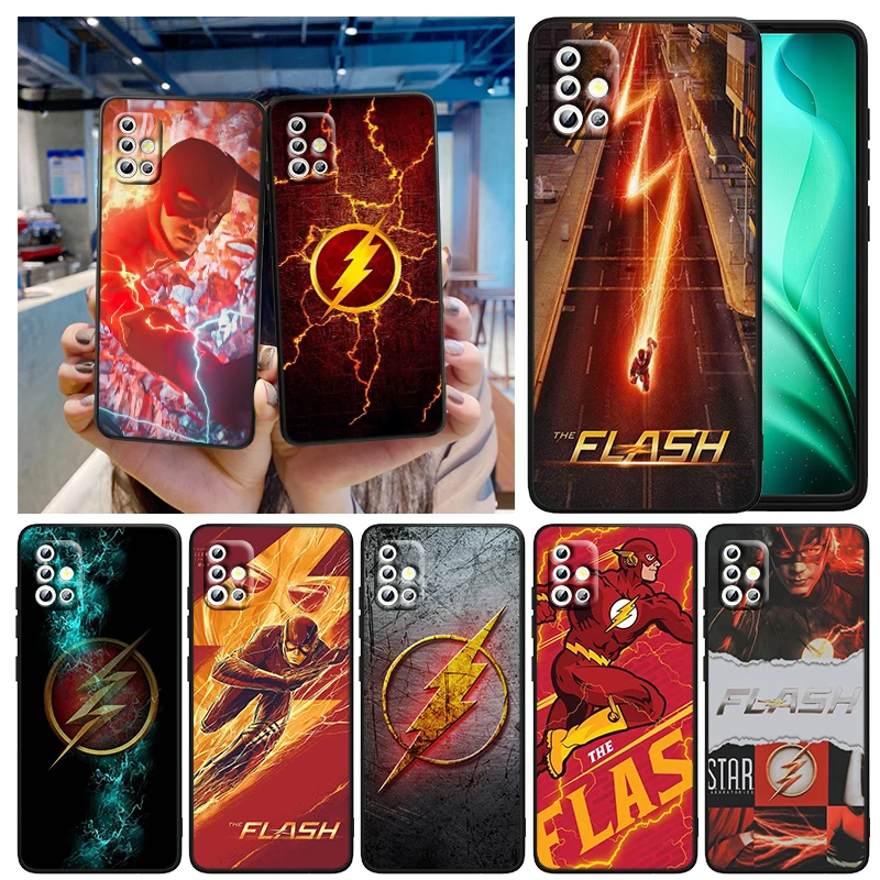 

Justice League The Flash For Samsung A73 A72 A71 A53 A52 A51 A42 A33 A32 A23 A22 A21S A13 A04 A04S A03 5G Black Phone Case
