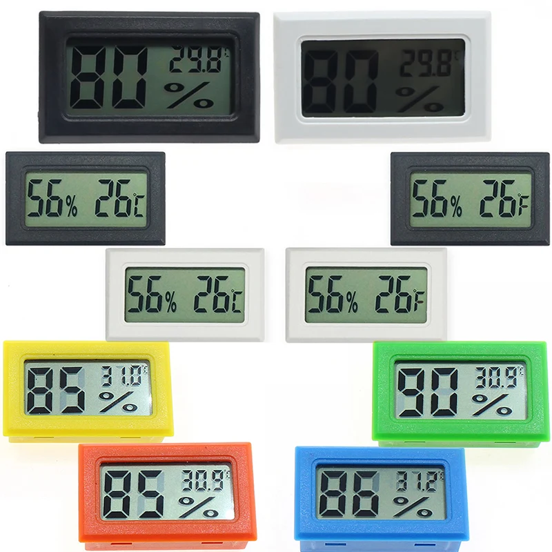 

1pc Mini Digital Indoor Temperature Hygrometer Sensor LCD Temperature Indoor Convenient Gauge Fridge Humidity Meter Instruments