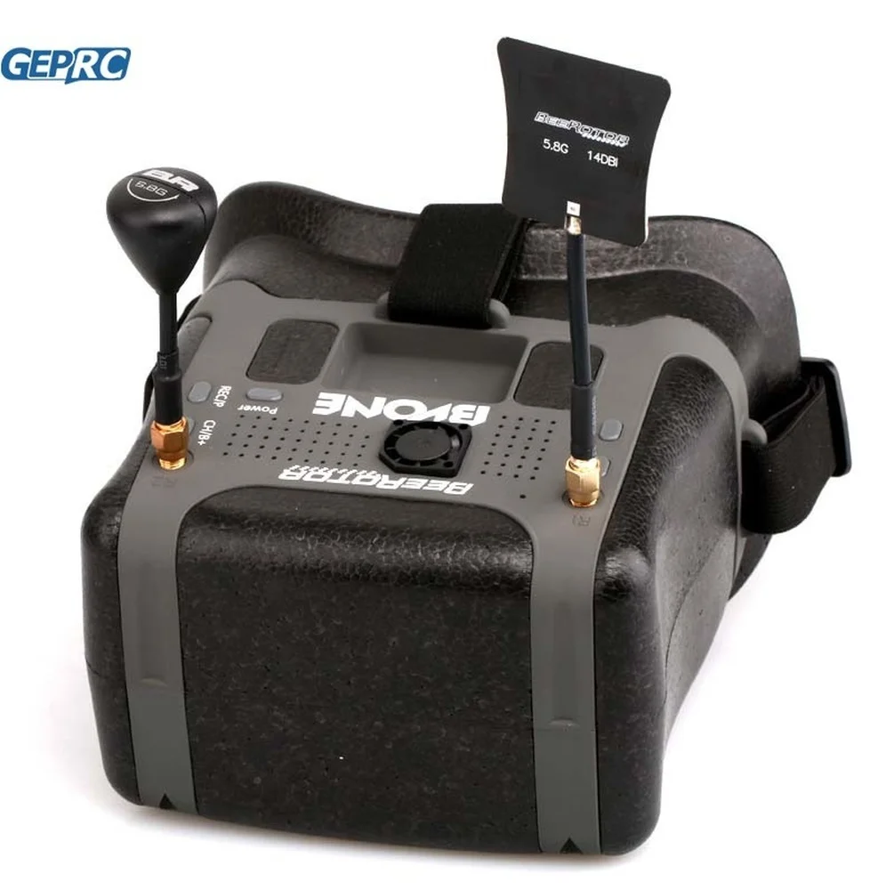 

Видеоочки BeeRotor FPV DVR версия с креплением на голову, канал 5,8 г40, передача изображения через Дрон