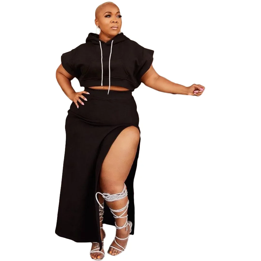 Летний женский комплект из двух предметов с капюшоном без рукавов