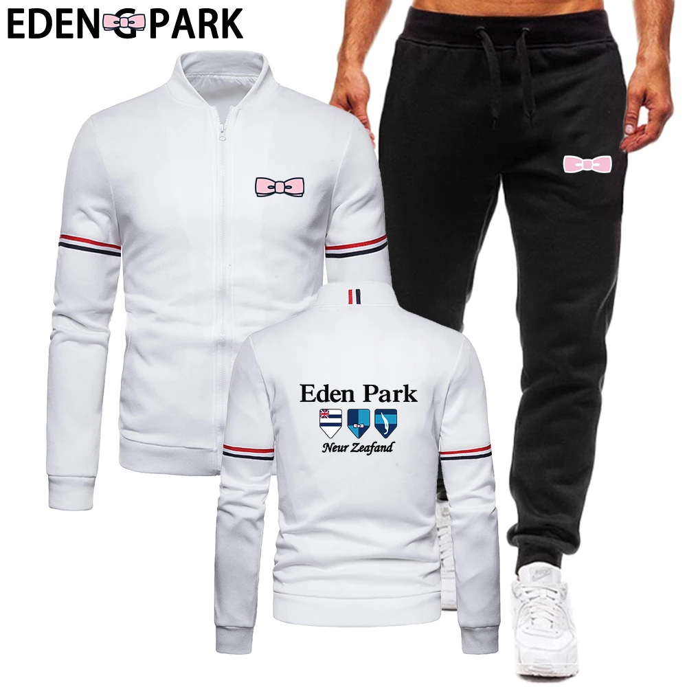 

EDENG PARKMALL мужской спортивный костюм из 2 предметов комплект с принтом бейсбольная форменная куртка брюки костюм повседневная спортивная оде...