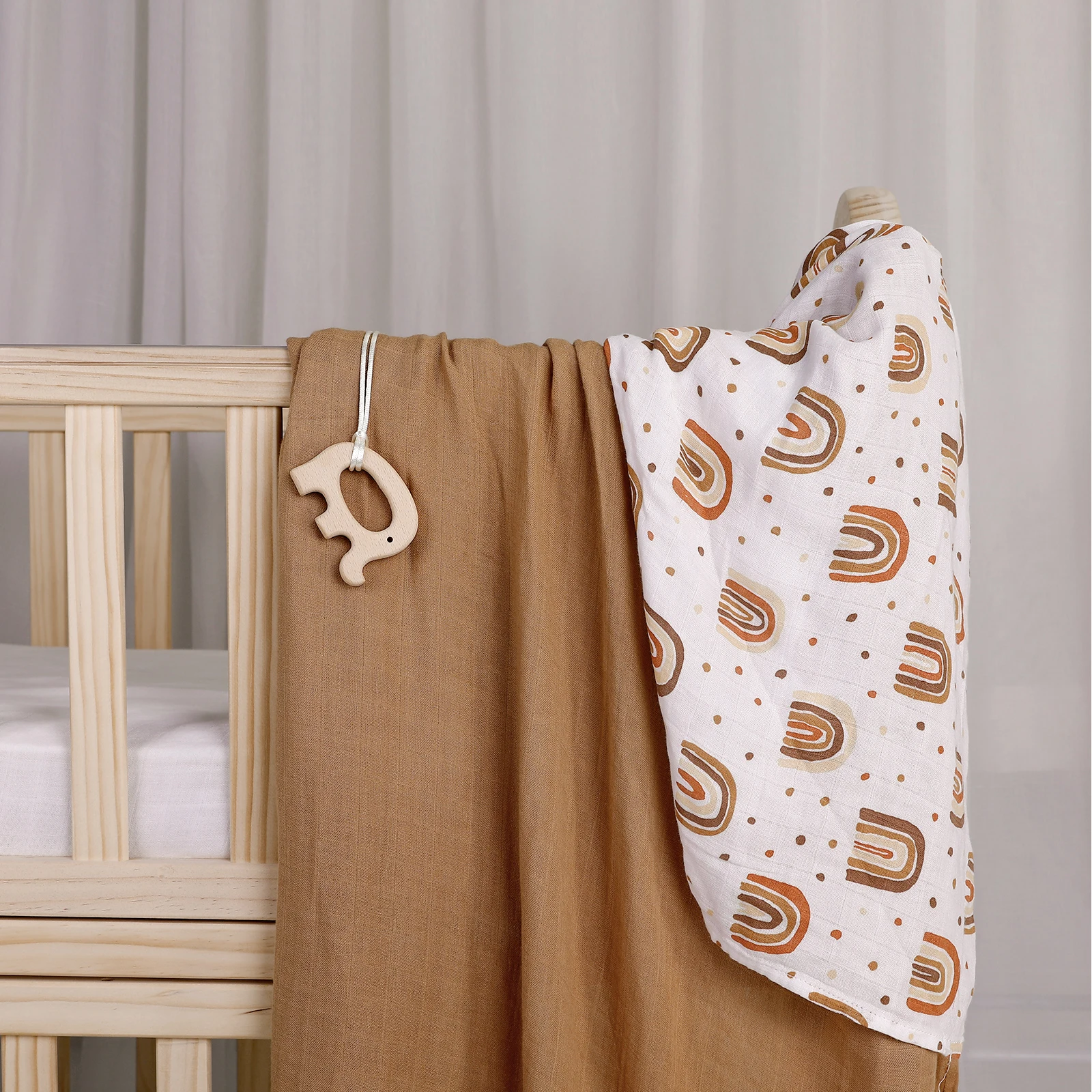 70% бамбуковое муслиновое детское Пеленальное Одеяло для новорожденных младенцев