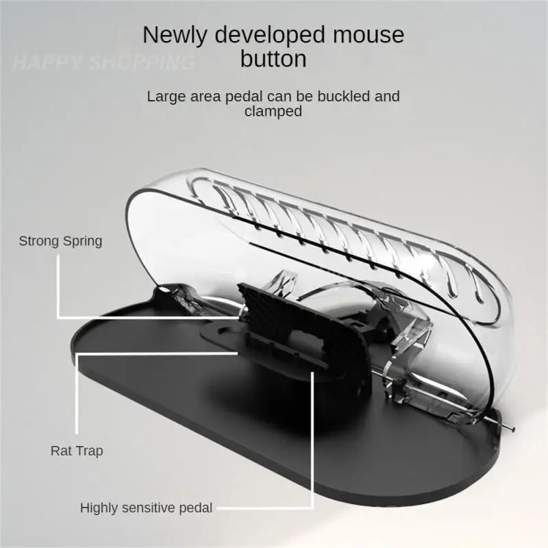 

Acrylic Side Buckle Mousetrap Transparent Upper Cover Highly Sensitive Increase Thickening Ully Automatic Large Space Design