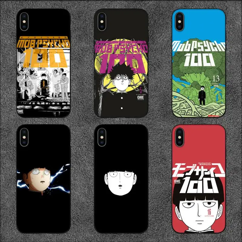 

Anime Mob Psycho 100 Phone Case For iPhone 11 12 Mini 13 14 Pro XS Max X 8 7 6s Plus 5 SE XR Shell