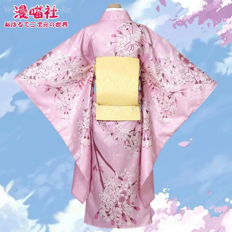 Аниме My Happy Marriage Miyo Saimori Косплей Костюм Кимоно Розовое Платье Наряд Парик Японская