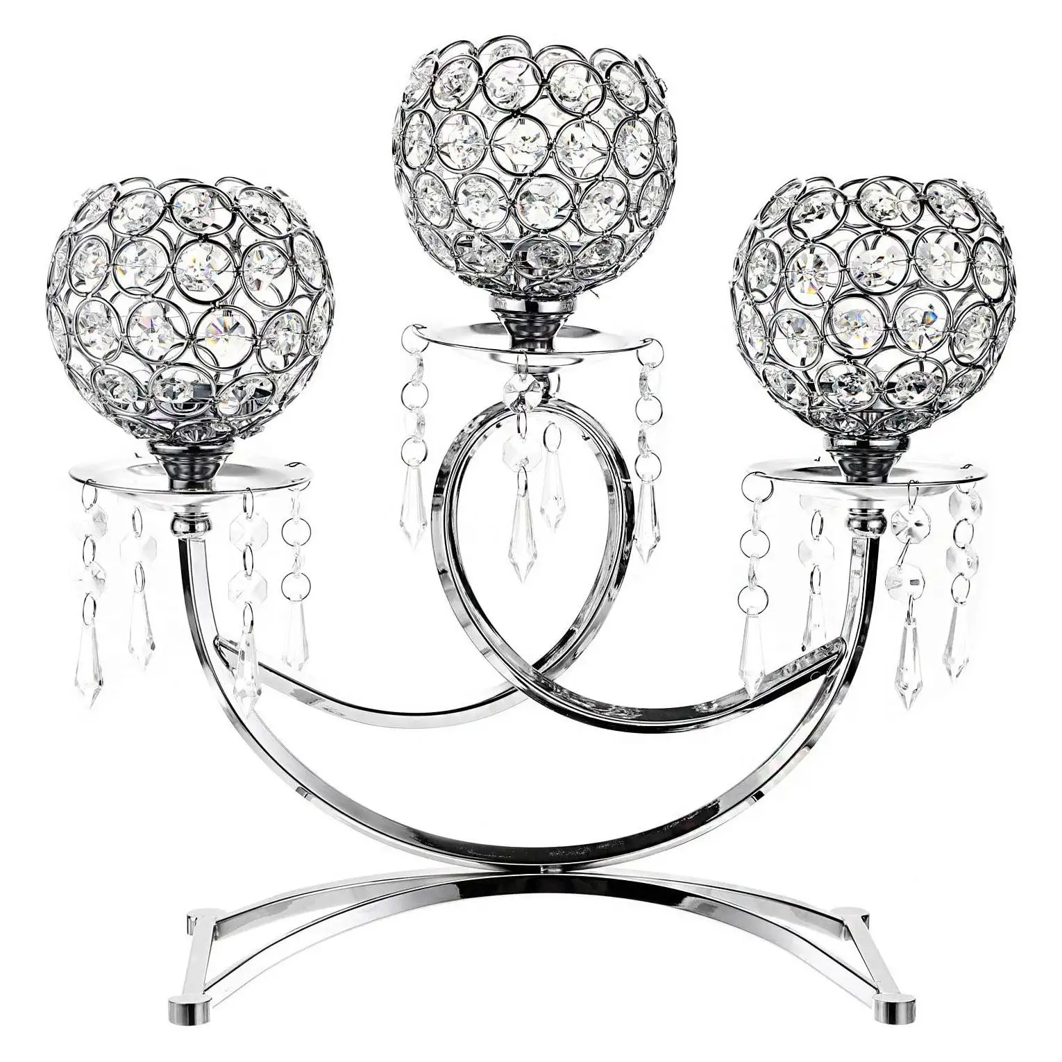 Хрустальные подсвечники с 3 держателями чаши украшения для свадьбы обеденного