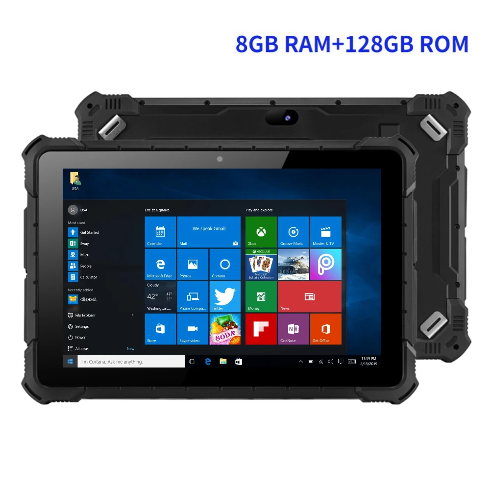 Industrial Windows 10 Tablet PC K7G Vehicle Mount Computer Win10 Fingerprint 10 inch Intel N4120 8GB RAM 128GB RJ45 RS232 DB9