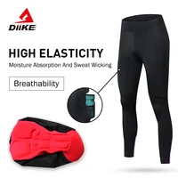 diike mens cycling pants mountain bike cycle trouser breathable anti sweat shock proof pad reflective long tight pant for night