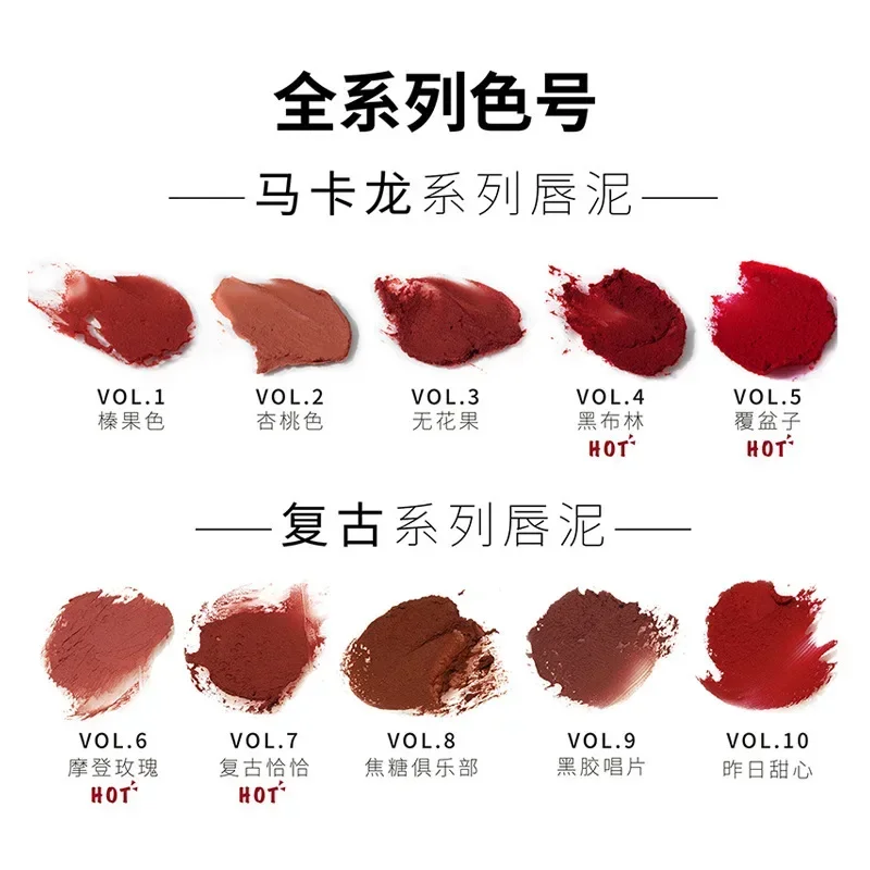 HYNTOOR Black Rabbit Macaron Lip Mud Mirror Glaze Нишевая брендовая губная помада