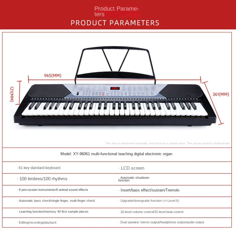 

Professional Childrens Electronic Piano Synthesizer Flexible 61 Keys Digital Piano Musical Stand Teclado Infantil Make Music