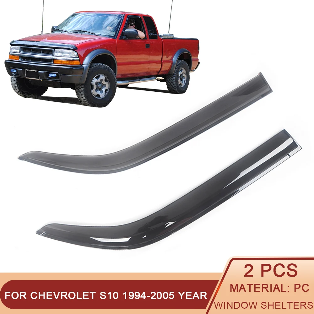 

For Chevrolet S10 1994-2005 Car Side Window Visor Sun Rain Guard Shade Shield Shelter Protector Cover Frame Sticker Accessories