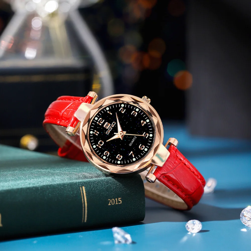Hot Selling Starry Sky Watch Women's Fashion Trend Waterproof Belt Quartz Watch