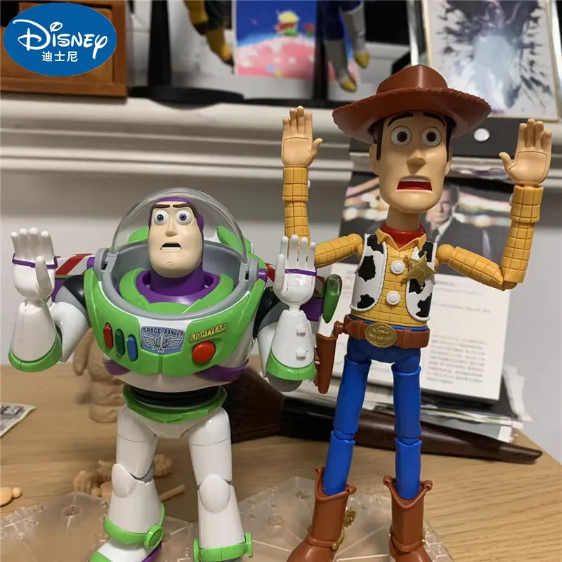 

Original Disney Toy Story Buzz Lightyear Woody Cinema-rise Action Figure Assembly Model Kit Figurine Toys for Children Doll Gift