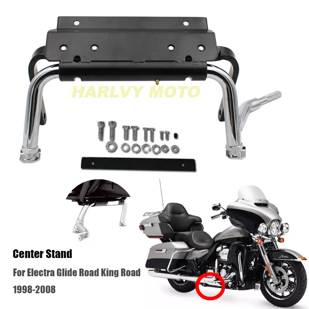 

Duty Steel Adjustable Center Stand Fit For Electra Glide Road King Road 1998-2008