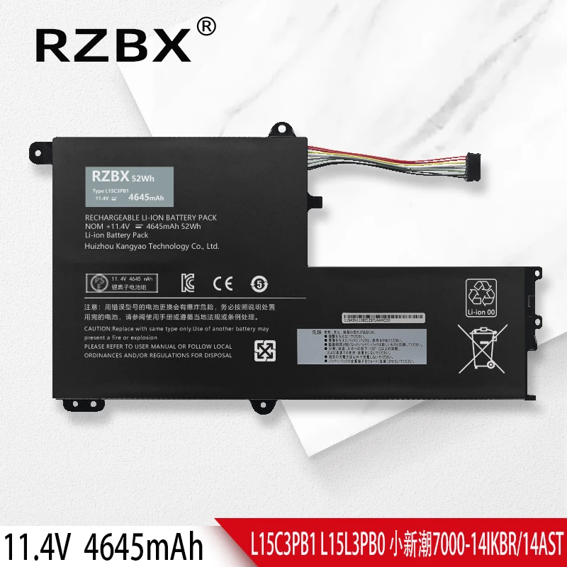 

RZBX L15M3PB0 L15C3PB1 L15L3PB0 Laptop Battery FOR Lenovo IdeaPad 330S-15IKB 330S-14IKB Xiaoxin chao 7000-13/14/15IKBR/ARR/AST