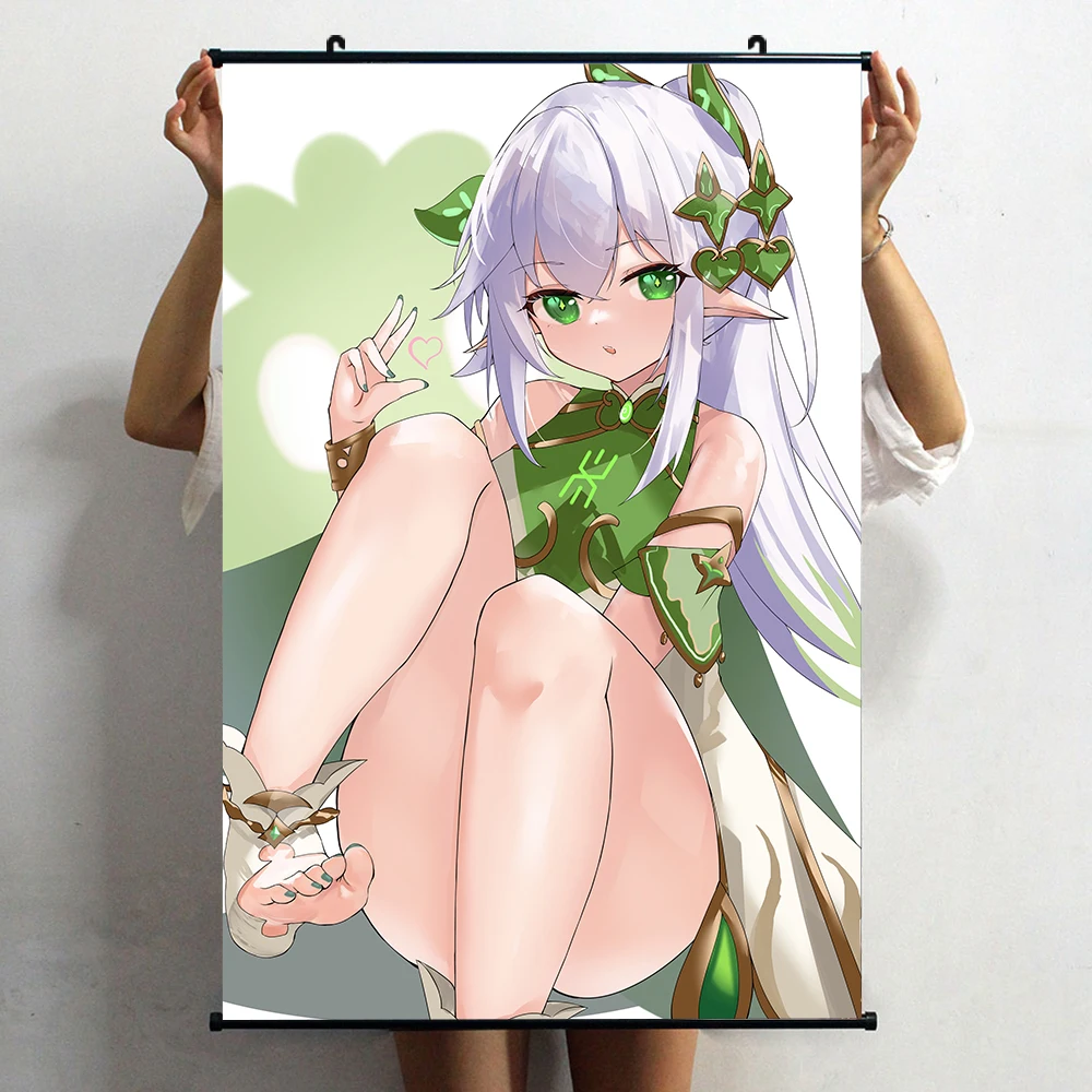 

Anime Game Genshin Impact Nahida Lesser Lord Kusanali Wall Scroll Poster Home Decor Decorative Collectible Art Cute Gifts