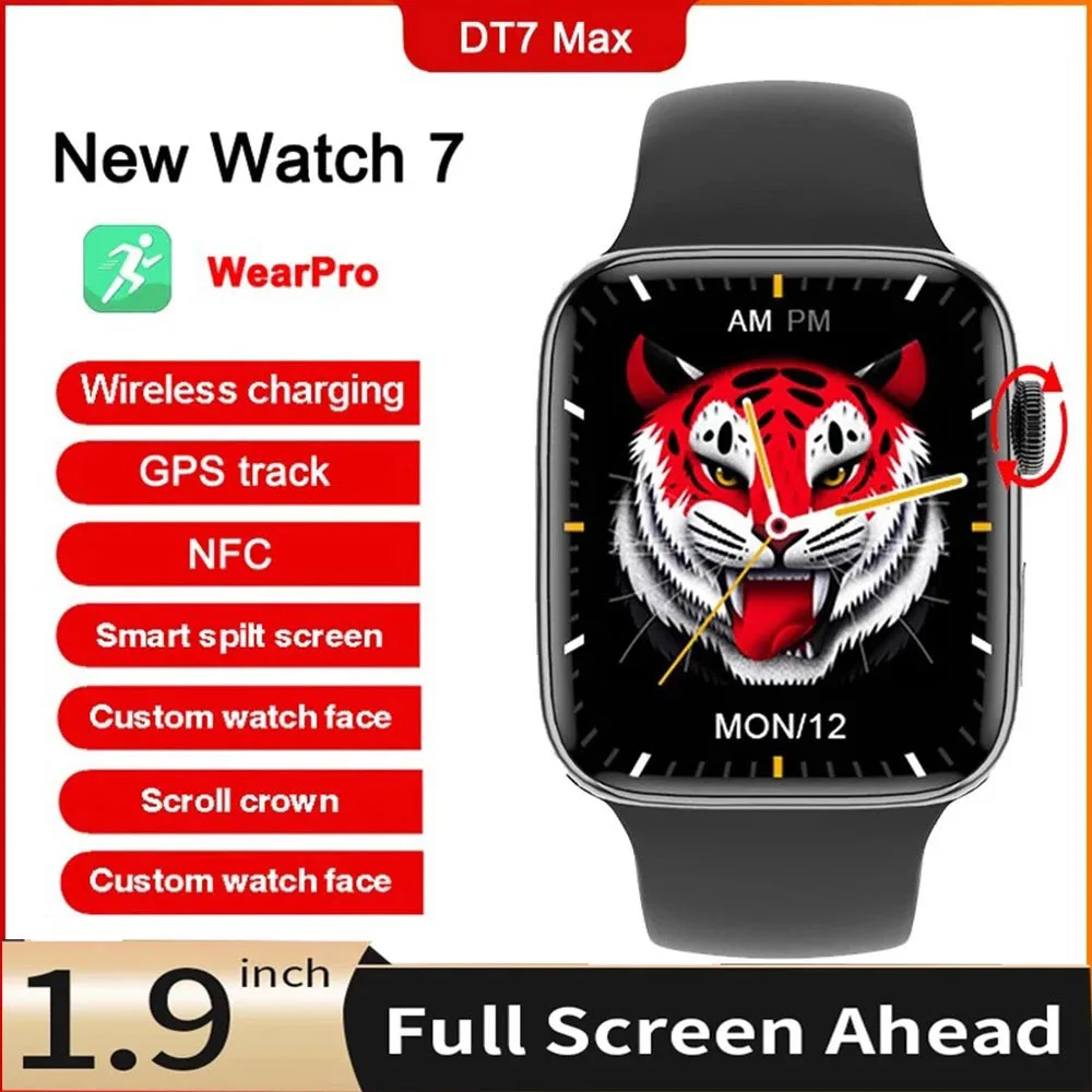 

NFC Smartwatch Door Access Control Bluetooth Calls Wiress Charging Men Fitness Bracelet For i13 iPhone i11 12 13 14 Pro Max XS X