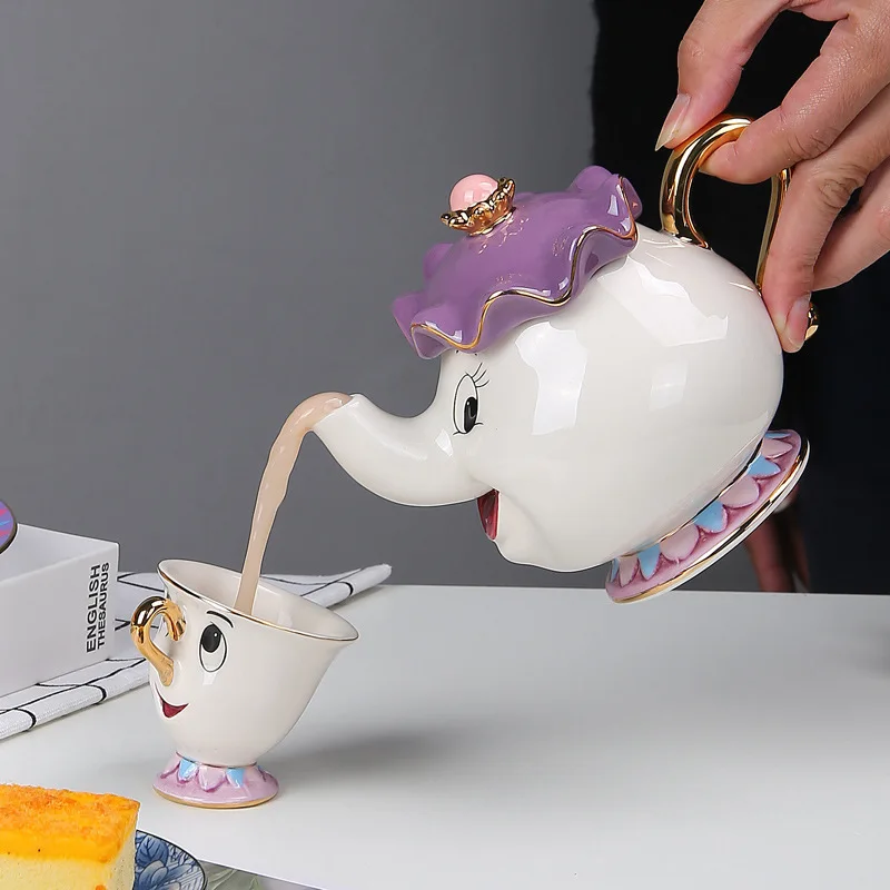 2022 мультяшный горшок для чая Красавица кружка миссис стеклянный один набор милый