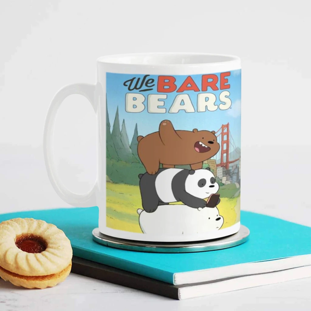 We Bare Bears Кофейная чашка для молока Мокко Кружка 11 унций Керамическая чая кружка