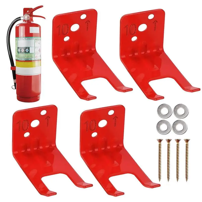 

Fire Extinguisher Mount 4Pcs Universal Fire Extinguisher Bracket Wall Hook Secure And Convenient Wall Hook Heavy Duty Fire