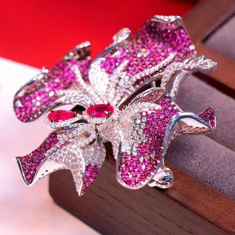 

Cute Butterfly Brooch Pendant For Women Fine Jewelry Female Gift Romantic 925Sterling Silver With Cubic Zircon Free Shipping