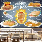 Пользовательская американская Быстрая Еда, стандартная курица, Донер, кебаб, снэк-бар, промышленный декор, Настенная бумага, 3D фрески