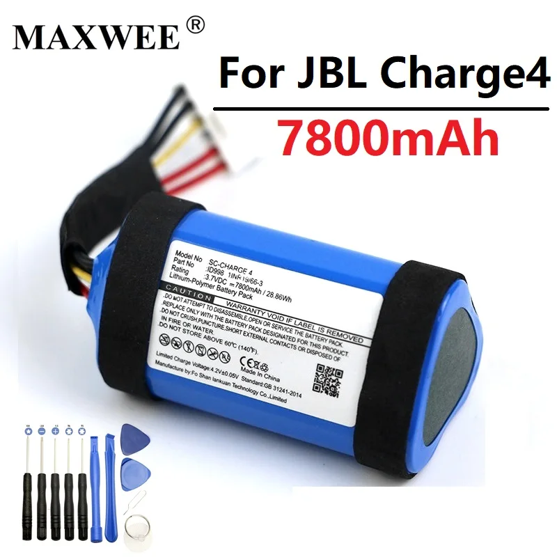 

3.7V 7800mAh ID998 Replacement Battery For JBL Charge 4 Audio Battery