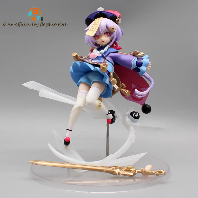 

Genshin Impact Anime Figure Qiqi Kawaii Figure Pvc Statue Standing Model Toy Li Yue Character Figurine Room Ornament