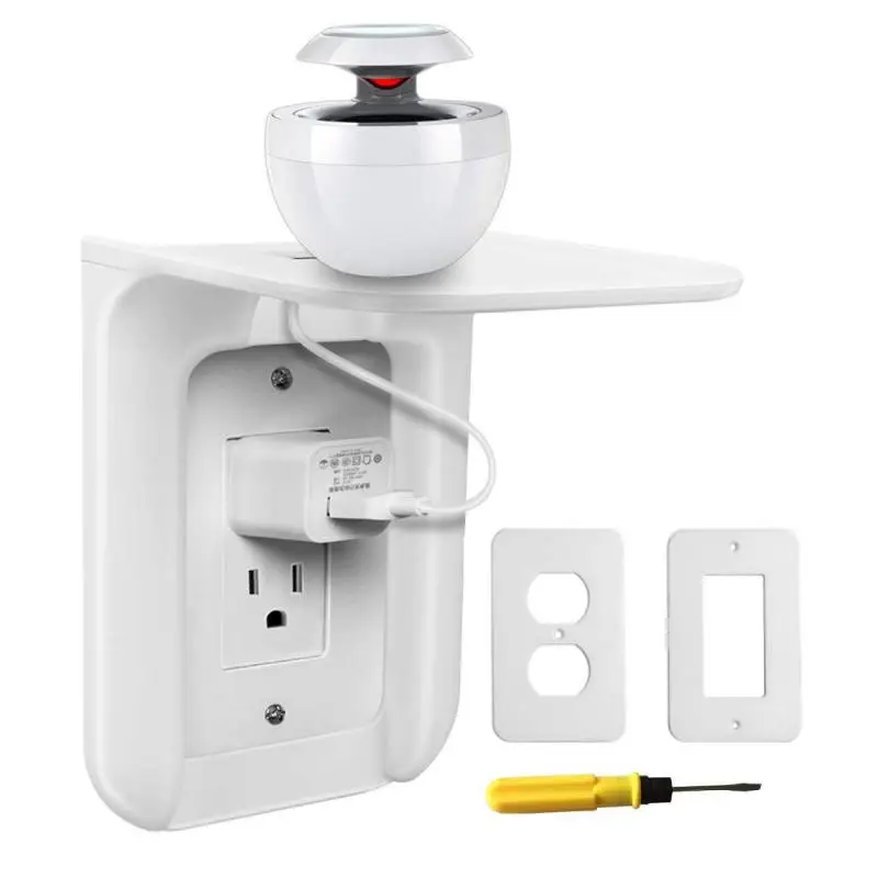 

Wall Mount Switch Socket Rack ABS Plastic Power Outlet Cell Phone Charging For Home Barthroom Storage White Strong Socket Hot！