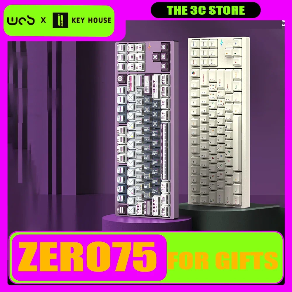 Wob-Kh Crush80 Механическая клавиатура из алюминиевого сплава RGB Трехрежимная