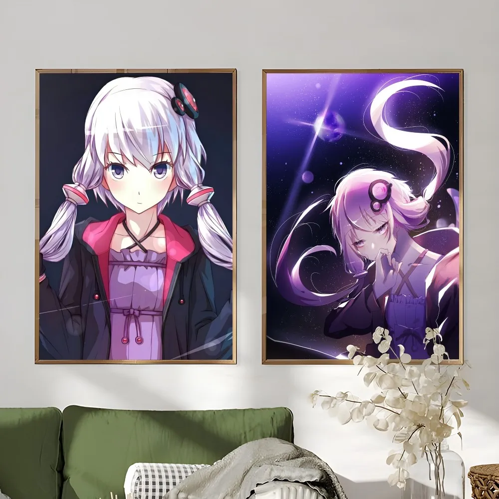 Yuzuki Yukari V-VOcaLOID Anime Girl Poster Sticky Wall Art Printing Waterproof Home Living Bed Room Bar Aesthetic Decor