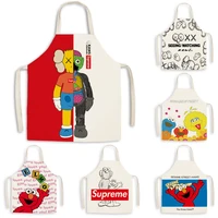 cartoon apron cooking accessories kitchen accessories apron for men coffee shop accessories baking accessories linen maid apron
