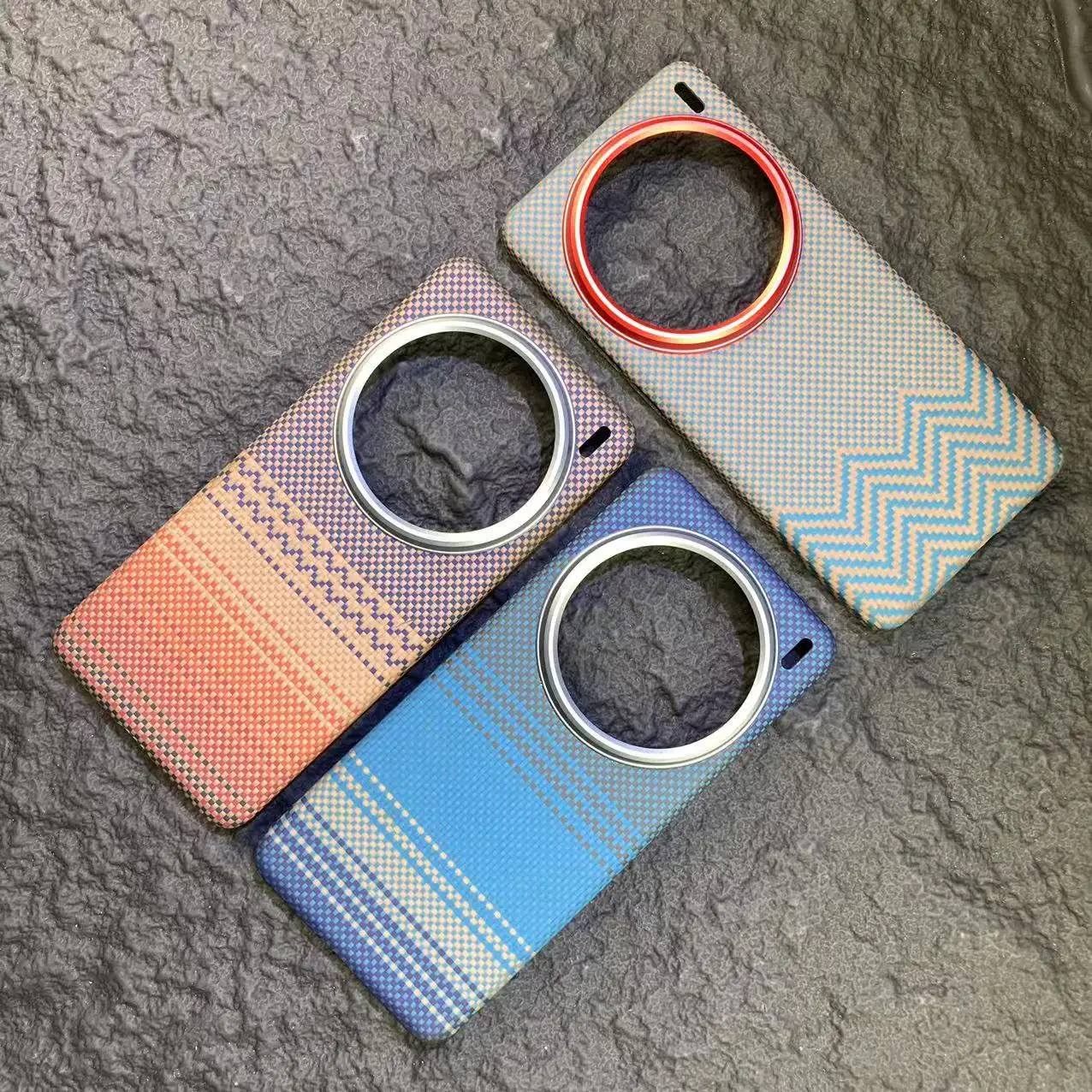 Редкий волнистый узор для vivo x200 чехол телефона из кевларового углеродного