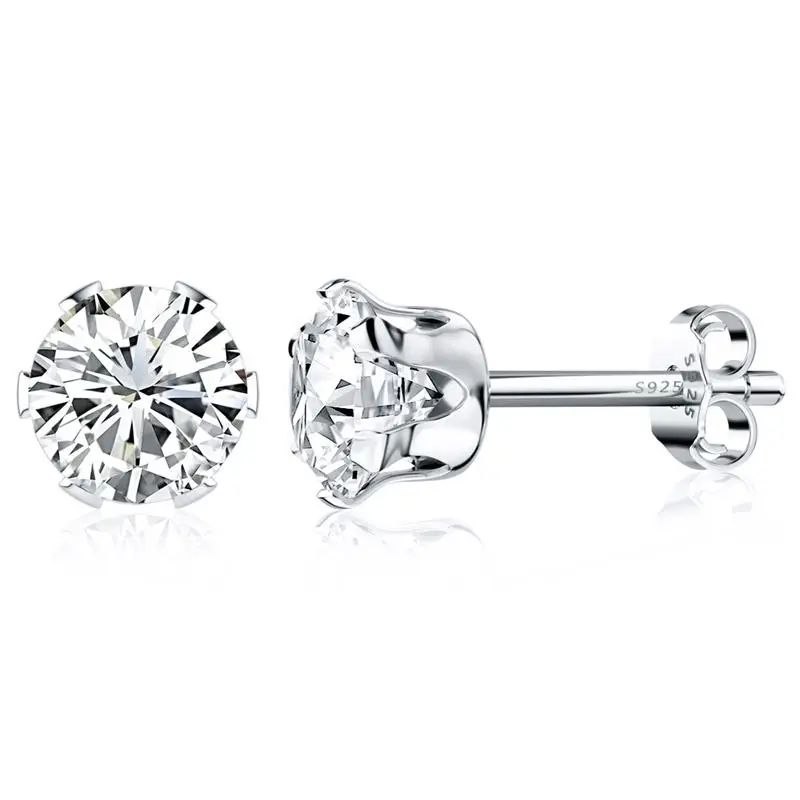 

Женские серьги-гвоздики из серебра 925 пробы, с кристаллами