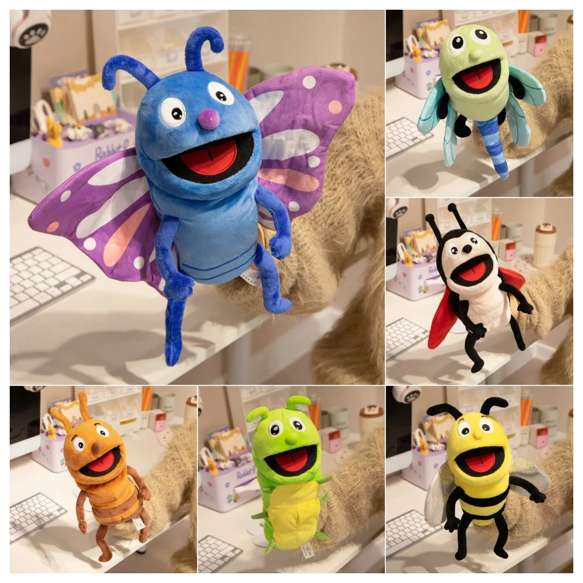 30 см серия насекомых ручная кукла Мультяшные мягкие бабочки муравьиные Животные