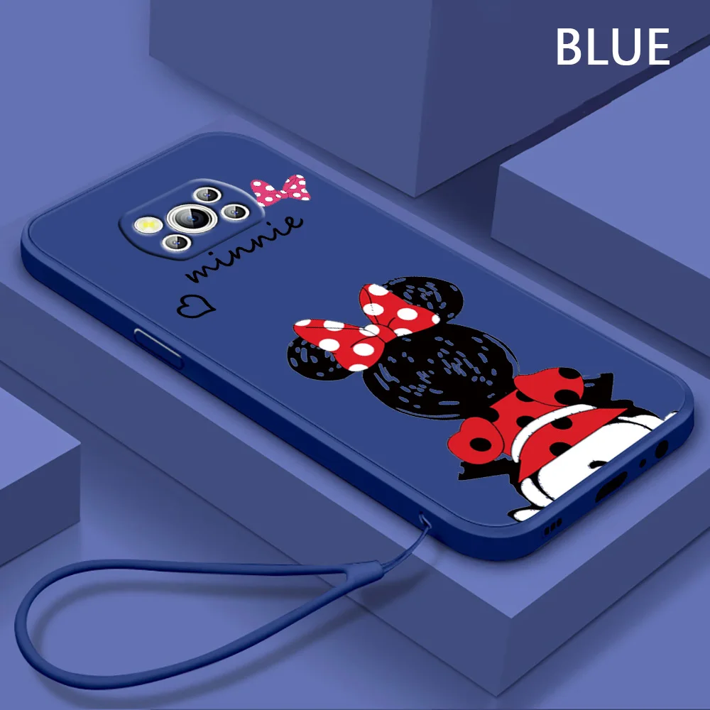 

NEW Mickey Mouse back Phone Case For Xiaomi POCO M5s M4 M3 X4 X3 NFC X2 F4 F3 GT Pro C40 C3 Liquid Rope Funda Cover