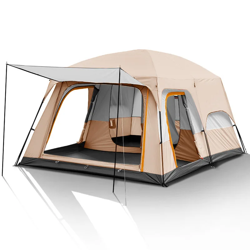 

Two Room Extra Large Outdoor Camping Tents 5-8 Persons Waterproof Outdoor Family Luxury Big Camping Tent