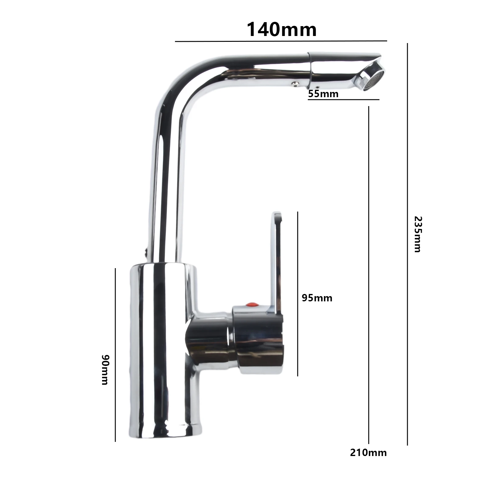 

Useful Brand New High Quality Practical Durable Basin Mixer Faucet Parts Zinc Alloy 360 Rotation Bathroom Fittings