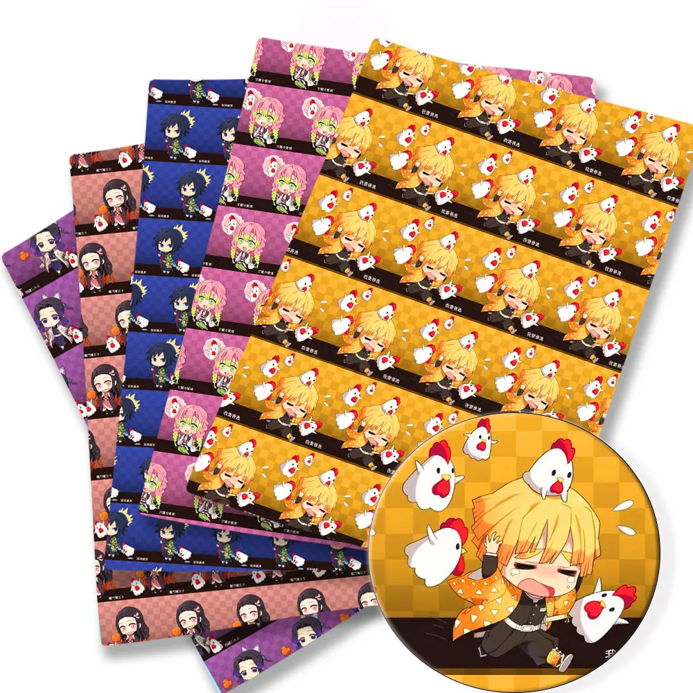 

Demon Slayer Cartoon Hot DIY 140x50CM Polyester cotton Fabrichandmade sewing patchwork printed fabric fabric
