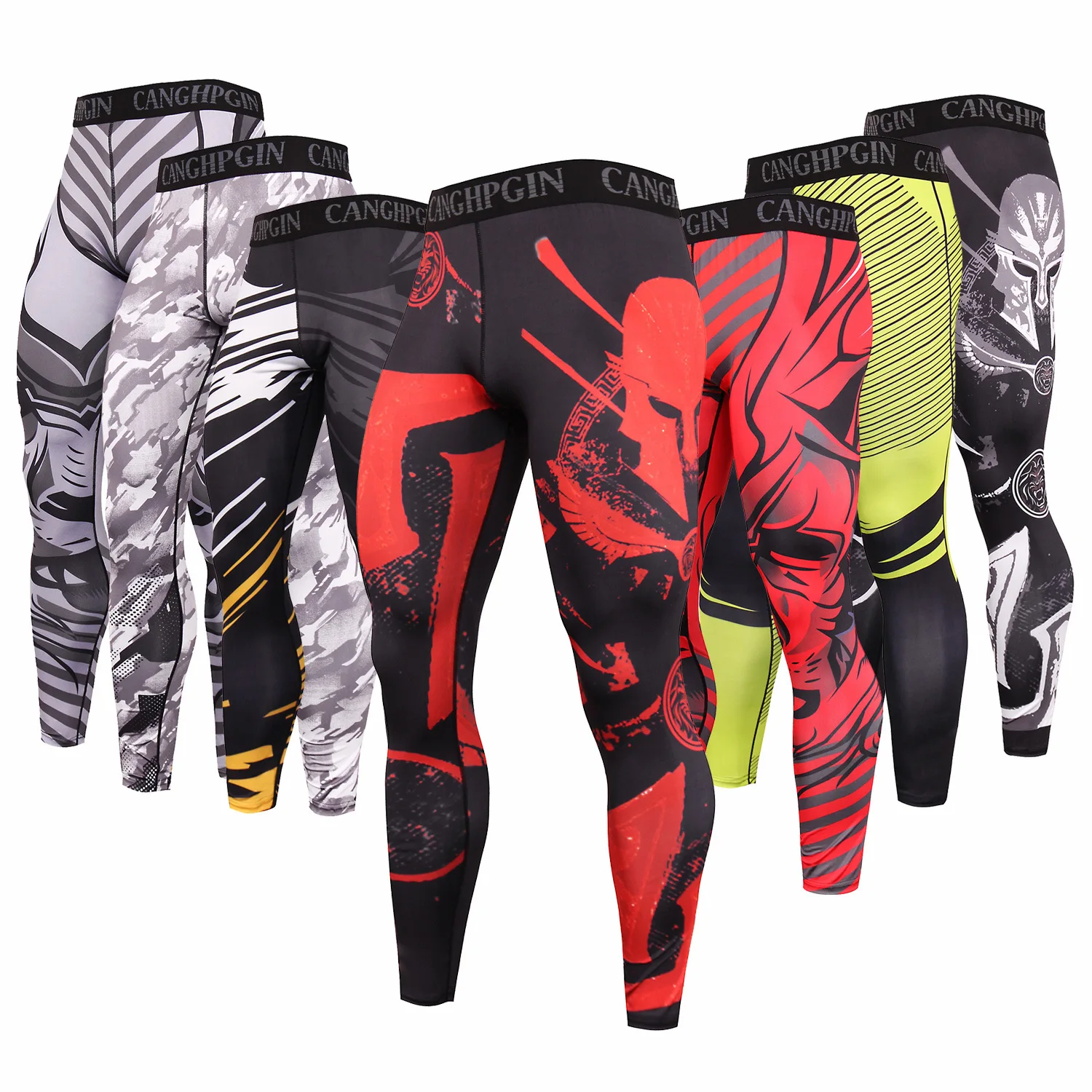 

Men's Sports Gym Basketball Leggings High Elastic Compression Tights Running Training Fast Drying Fitness Pants